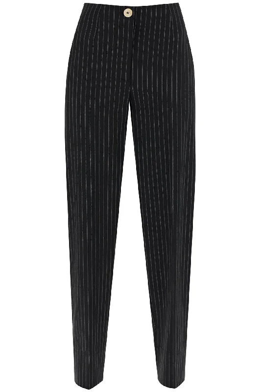 Ganni Women's Striped Tape Trousers Women's Clothing Sets