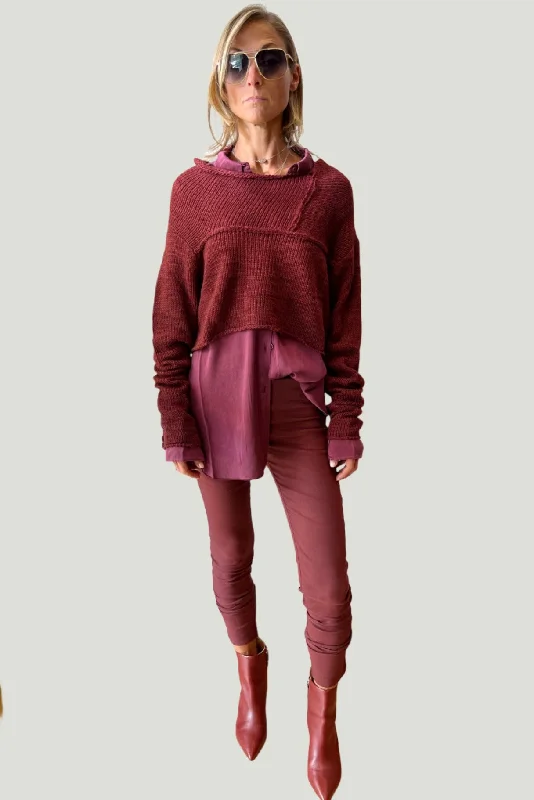 Slim Trouser - Wine Comfortable Casual Wear