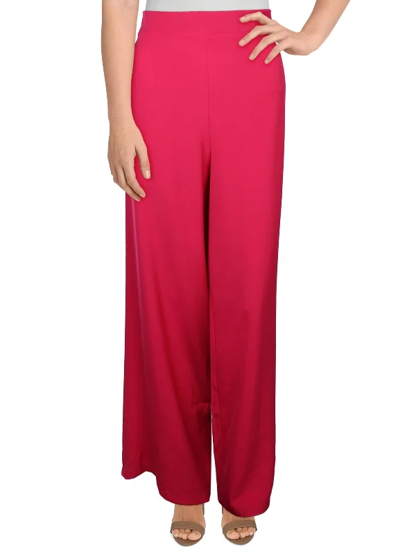 Womens High Rise Office Wide Leg Pants Clothes Of Woman