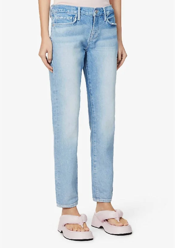 Le Garcon Galeston Jeans In Blue Fashionable Women's Clothing