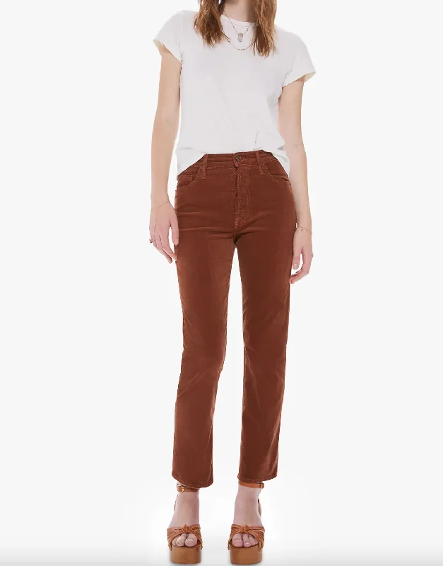 The Tomcat Ankle - Friar Brown Corduroy Women's Cozy Outfit For Lounging