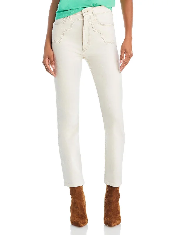 Womens High Rise Denim Ankle Jeans Flash Sales Today