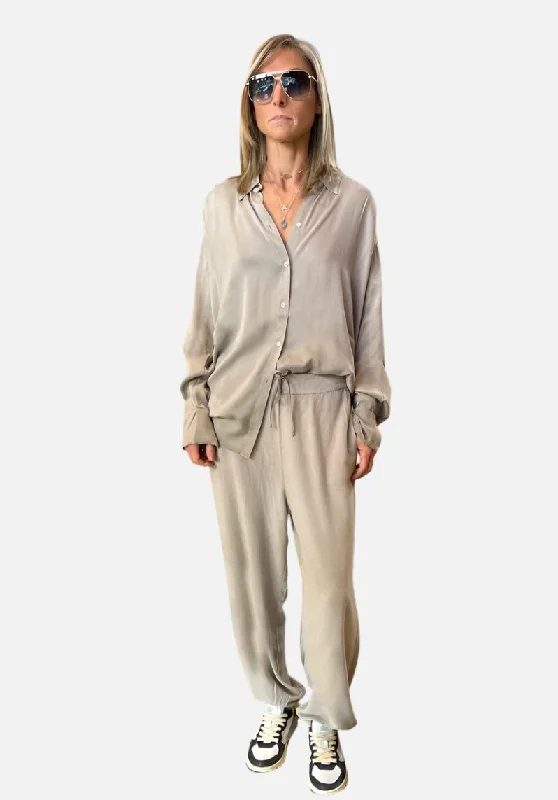 Comfort Fit Pants - Taupe Women's Casual and Dressy Outfits