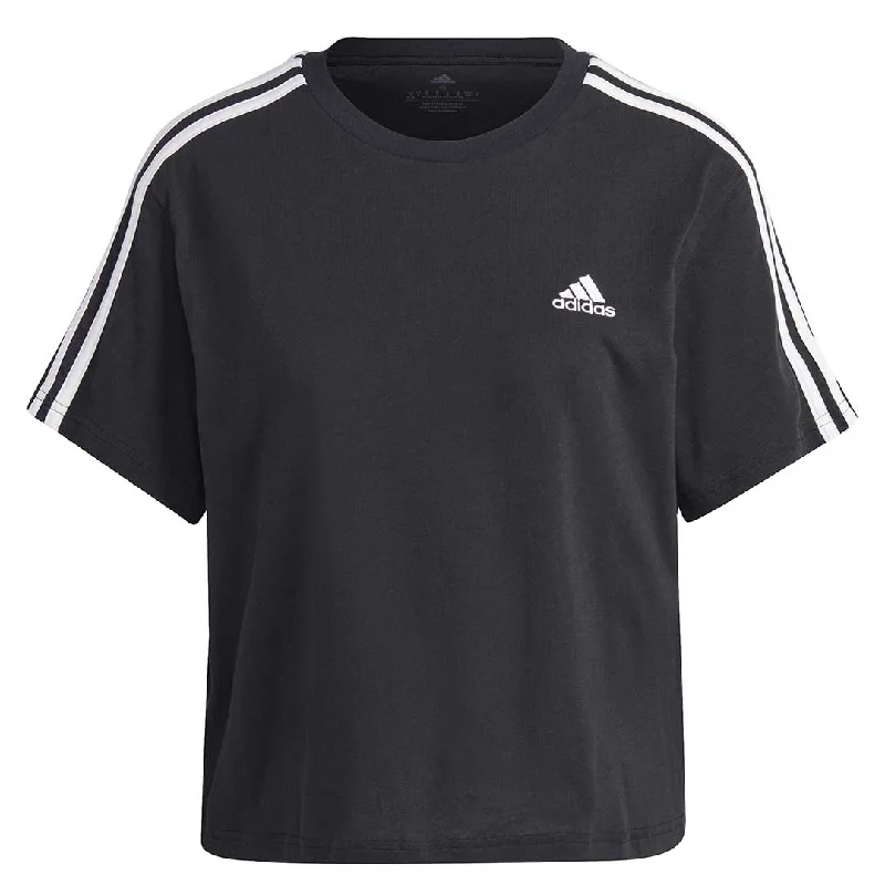 adidas - Women's Essentials 3 Stripes Crop T-Shirt (HR4913) Women's Outdoor Activity Garments