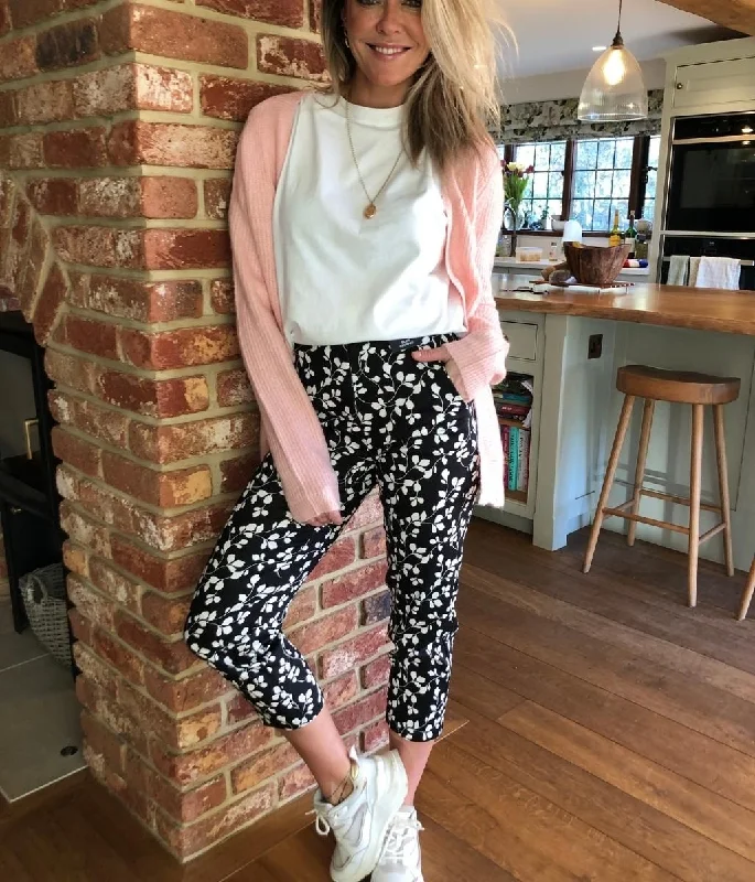 Floral Mia Cropped Trousers Flash Sale Or Flash Sales