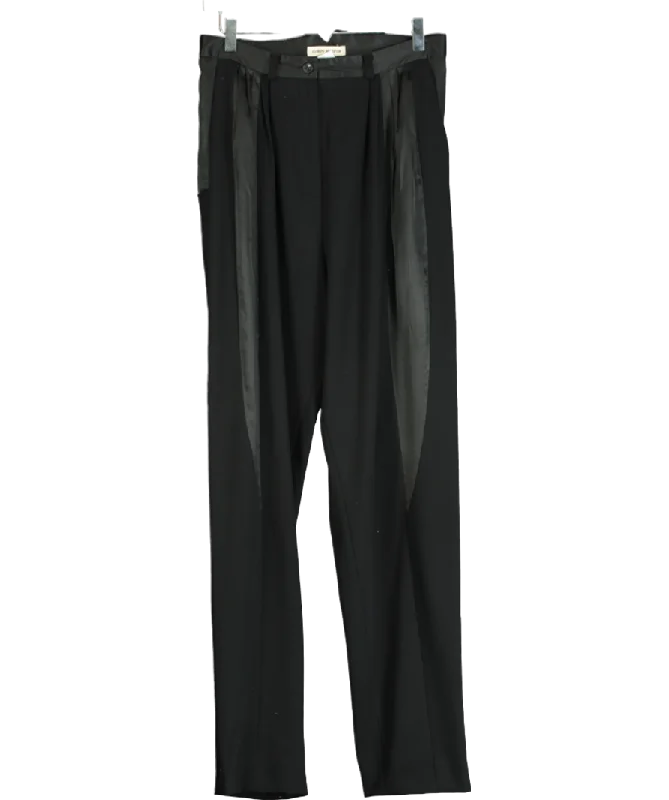 Carin Wester Black Satin Detail Smart Trouser UK M Women's Clothing And Garments Sets