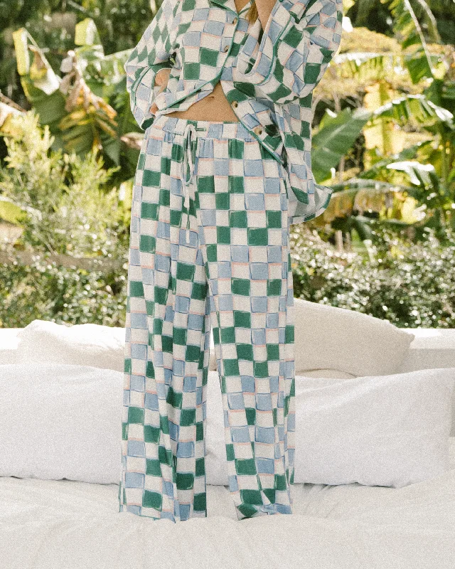 PJ Pants | Checkered Women's Elegant Apparel