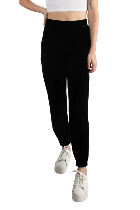 Velvet Jogger Pants Stylish And Comfortable Clothing For Women