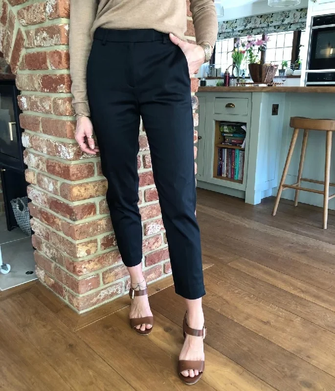 Black Mia Slim Leg 7/8 Trousers Flash Sale Clothing