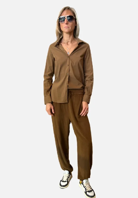 Comfort Fit Pants - Tabac High-End Women's Apparel