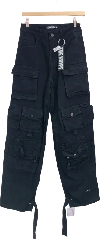 The Kript Black Cargo Trousers UK S Affordable Online Boutique